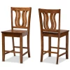 Baxton Studio Fenton Modern and Contemporary Transitional Walnut Brown Finished Wood 2-Piece Counter Stool Set -Kitchen & Dining Furniture Sales Store Wholesale20Interiors20Inc 11415xx1xx610f14