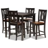 Baxton Studio Fenton Modern Two-Tone Dark Brown and Walnut Brown Finished Wood 5-PC Pub Set -Kitchen & Dining Furniture Sales Store Wholesale20Interiors20Inc 11416xx9776xx1xx9fb241