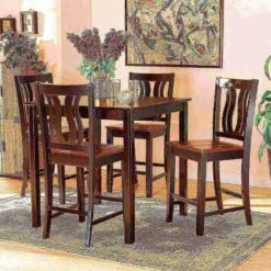 Baxton Studio Fenton Modern Two-Tone Dark Brown and Walnut Brown Finished Wood 5-PC Pub Set -Kitchen & Dining Furniture Sales Store Wholesale20Interiors20Inc 11416xx9776xx7xxa3645c