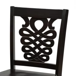 Baxton Studio Gervais Modern and Contemporary Transitional Dark Brown Finished Wood 5-Piece Pub Set -Kitchen & Dining Furniture Sales Store Wholesale20Interiors20Inc 11417xx9776xx5xxd81311