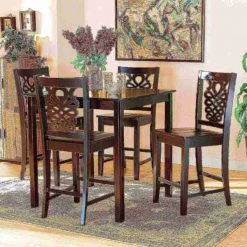 Baxton Studio Gervais Modern and Contemporary Transitional Dark Brown Finished Wood 5-Piece Pub Set -Kitchen & Dining Furniture Sales Store Wholesale20Interiors20Inc 11417xx9776xx7xx67c737