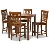 Baxton Studio Gervais Modern and Contemporary Transitional Walnut Brown Finished Wood 5-Piece Pub Set -Kitchen & Dining Furniture Sales Store Wholesale20Interiors20Inc 11419xx10903xx1xx5e9ce6