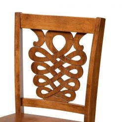 Baxton Studio Gervais Modern and Contemporary Transitional Walnut Brown Finished Wood 5-Piece Pub Set -Kitchen & Dining Furniture Sales Store Wholesale20Interiors20Inc 11419xx10903xx5xx926e36