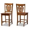 Baxton Studio Gervais Modern and Contemporary Transitional Walnut Brown Finished Wood 2-Piece Counter Stool Set -Kitchen & Dining Furniture Sales Store Wholesale20Interiors20Inc 11419xx1xx5e49b9