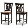 Baxton Studio Gervais Modern Two-Tone Dark Brown and Walnut Brown Finished Wood 2-PC Counter Stool Set -Kitchen & Dining Furniture Sales Store Wholesale20Interiors20Inc 11420xx1xx0fa742