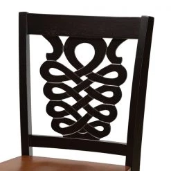 Baxton Studio Gervais Modern Two-Tone Dark Brown and Walnut Brown Finished Wood 2-PC Counter Stool Set -Kitchen & Dining Furniture Sales Store Wholesale20Interiors20Inc 11420xx4xx205dc6