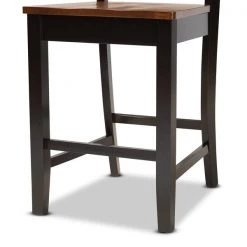 Baxton Studio Gervais Modern Two-Tone Dark Brown and Walnut Brown Finished Wood 2-PC Counter Stool Set -Kitchen & Dining Furniture Sales Store Wholesale20Interiors20Inc 11420xx5xxa1a1ea