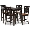 Baxton Studio Gervais Modern Two-Tone Dark Brown and Walnut Brown Finished Wood 5-PC Pub Set -Kitchen & Dining Furniture Sales Store Wholesale20Interiors20Inc 11420xx9776xx1xx538073