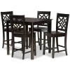 Baxton Studio Nicolette Modern and Contemporary Transitional Dark Brown Finished Wood 5-Piece Pub Set -Kitchen & Dining Furniture Sales Store Wholesale20Interiors20Inc 11421xx9776xx1xxe15aa6
