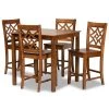 Baxton Studio Nicolette Modern and Contemporary Walnut Brown Finished Wood 5-Piece Pub Set -Kitchen & Dining Furniture Sales Store Wholesale20Interiors20Inc 11424xx10903xx1xxcdb8e8