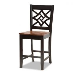 Baxton Studio Nicolette Modern and Contemporary Two-Tone Dark Brown and Walnut Brown Finished Wood 5-Piece Pub Set -Kitchen & Dining Furniture Sales Store Wholesale20Interiors20Inc 11425xx9776xx2xx91376f