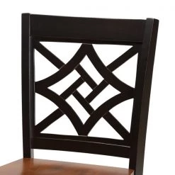 Baxton Studio Nicolette Modern and Contemporary Two-Tone Dark Brown and Walnut Brown Finished Wood 5-Piece Pub Set -Kitchen & Dining Furniture Sales Store Wholesale20Interiors20Inc 11425xx9776xx5xxf3c96a