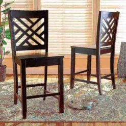 Baxton Studio Caron Modern and Contemporary Transitional Dark Brown Finished Wood 2-Piece Counter Stool Set -Kitchen & Dining Furniture Sales Store Wholesale20Interiors20Inc 11432xx6xxfb46c5
