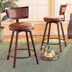 Baxton Studio Danson Modern Industrial Grey Fabric and Antique Dark Brown Finished Metal 2-Piece Pub Chair Set -Kitchen & Dining Furniture Sales Store Wholesale20Interiors20Inc 11445xx6xxa0f47e