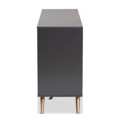 Baxton Studio Kelson Modern and Contemporary Dark Grey and Gold Finished Wood 2-Door Sideboard Buffet -Kitchen & Dining Furniture Sales Store Wholesale20Interiors20Inc 11577xx4xxac15ef