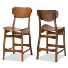 Baxton Studio Katya Mid-Century Modern Walnut Brown Finished Wood 2-Piece Counter Stool Set -Kitchen & Dining Furniture Sales Store Wholesale20Interiors20Inc 11640xx1xx2477f7
