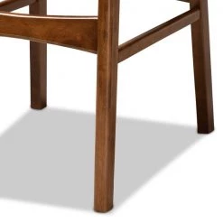 Baxton Studio Katya Mid-Century Modern Sand Fabric and Walnut Brown Finished Wood 2-Piece Bar Stool Set -Kitchen & Dining Furniture Sales Store Wholesale20Interiors20Inc 11642xx5xx693805
