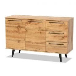 Baxton Studio Radley Modern and Contemporary Transitional Oak Brown Finished Wood 3-Drawer Sideboard Buffet -Kitchen & Dining Furniture Sales Store Wholesale20Interiors20Inc 11747xx1xxbdba22