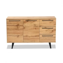 Baxton Studio Radley Modern and Contemporary Transitional Oak Brown Finished Wood 3-Drawer Sideboard Buffet -Kitchen & Dining Furniture Sales Store Wholesale20Interiors20Inc 11747xx3xx7e0956