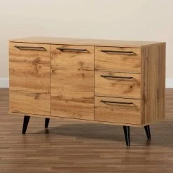 Baxton Studio Radley Modern and Contemporary Transitional Oak Brown Finished Wood 3-Drawer Sideboard Buffet -Kitchen & Dining Furniture Sales Store Wholesale20Interiors20Inc 11747xx8xxd47546