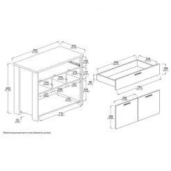 Baxton Studio Ranger Mid-Century Two-Tone Rustic Brown and Grey Finished Wood 1-Drawer Sideboard Buffet -Kitchen & Dining Furniture Sales Store Wholesale20Interiors20Inc 11749xx10xxa642ab