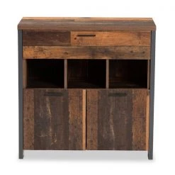 Baxton Studio Ranger Mid-Century Two-Tone Rustic Brown and Grey Finished Wood 1-Drawer Sideboard Buffet -Kitchen & Dining Furniture Sales Store Wholesale20Interiors20Inc 11749xx3xx9499f3