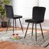 Baxton Studio Preston Modern Luxe and Glam Black Velvet Upholstered and Two-Tone Metal 2-Piece Bar Stool Set -Kitchen & Dining Furniture Sales Store Wholesale20Interiors20Inc 11783xx6xx5067cf