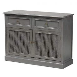 Baxton Studio Sheldon Contemporary Grey Finished Wood and Synthetic Rattan 2-Door Dining Room Sideboard /Buffet -Kitchen & Dining Furniture Sales Store Wholesale20Interiors20Inc 11949xx1xx19e21b
