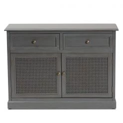 Baxton Studio Sheldon Contemporary Grey Finished Wood and Synthetic Rattan 2-Door Dining Room Sideboard /Buffet -Kitchen & Dining Furniture Sales Store Wholesale20Interiors20Inc 11949xx3xx475275