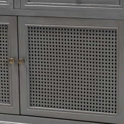 Baxton Studio Sheldon Contemporary Grey Finished Wood and Synthetic Rattan 2-Door Dining Room Sideboard /Buffet -Kitchen & Dining Furniture Sales Store Wholesale20Interiors20Inc 11949xx6xx6cc0a2