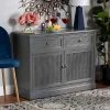 Baxton Studio Sheldon Contemporary Grey Finished Wood and Synthetic Rattan 2-Door Dining Room Sideboard /Buffet -Kitchen & Dining Furniture Sales Store Wholesale20Interiors20Inc 11949xx7xx06b18e
