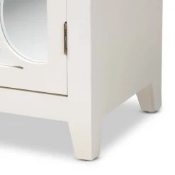 Baxton Studio Garcelle ModernWhite Finished Wood and Mirrored Glass 2-Door Sideboard -Kitchen & Dining Furniture Sales Store Wholesale20Interiors20Inc 11964xx6xx45c7d8