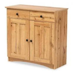 Baxton Studio Lauren Modern and Contemporary Oak Brown Finished Wood 2-Door Buffet Kitchen Cabinet -Kitchen & Dining Furniture Sales Store Wholesale20Interiors20Inc 11984xx1xxe7bf6f