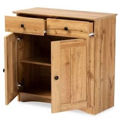 Baxton Studio Lauren Modern and Contemporary Oak Brown Finished Wood 2-Door Buffet Kitchen Cabinet -Kitchen & Dining Furniture Sales Store Wholesale20Interiors20Inc 11984xx2xx0c81a7