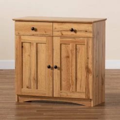 Baxton Studio Lauren Modern and Contemporary Oak Brown Finished Wood 2-Door Buffet Kitchen Cabinet -Kitchen & Dining Furniture Sales Store Wholesale20Interiors20Inc 11984xx7xx6440d6