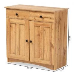 Baxton Studio Lauren Modern and Contemporary Oak Brown Finished Wood 2-Door Buffet Kitchen Cabinet -Kitchen & Dining Furniture Sales Store Wholesale20Interiors20Inc 11984xx8xxa37264