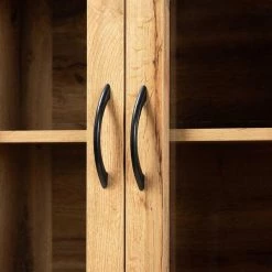 Baxton Studio Laurana ModernOak Brown Finished Wood Kitchen Cabinet and Hutch -Kitchen & Dining Furniture Sales Store Wholesale20Interiors20Inc 12004xx5xx31ef0c