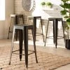 Baxton Studio Horton ModernIndustrial Gunmetal Finished Metal 4-Piece Stackable Bar Stool Set -Kitchen & Dining Furniture Sales Store Wholesale20Interiors20Inc 12047xx6xx244207
