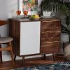 Baxton Studio Grover Mid-Century Two-Tone Cherry Brown and White Finished Wood 1-Door Sideboard Buffet -Kitchen & Dining Furniture Sales Store Wholesale20Interiors20Inc 12073xx8xx396538