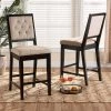 Baxton Studio Gideon ModernSand Fabric Upholstered and Dark Brown Finished Wood 2-Piece Counter Stool Set PR -Kitchen & Dining Furniture Sales Store Wholesale20Interiors20Inc 12146xx7xxb586d6