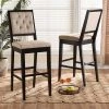 Baxton Studio Gideon ModernSand Fabric Upholstered and Dark Brown Finished Wood 2-Piece Bar Stool Set PR -Kitchen & Dining Furniture Sales Store Wholesale20Interiors20Inc 12148xx7xxb62623