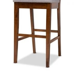 Baxton Studio Gideon ModernGrey Fabric Upholstered and Walnut Brown Finished Wood 2-Piece Bar Stool Set PR -Kitchen & Dining Furniture Sales Store Wholesale20Interiors20Inc 12149xx5xxadd695