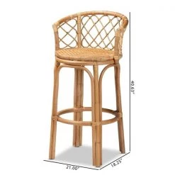 Baxton Studio Orchard Modern Bohemian Natural Brown Rattan Bar Stool -Kitchen & Dining Furniture Sales Store Wholesale20Interiors20Inc 12588xx10xx6fb079