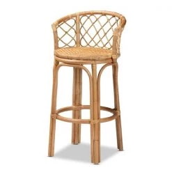 Baxton Studio Orchard Modern Bohemian Natural Brown Rattan Bar Stool -Kitchen & Dining Furniture Sales Store Wholesale20Interiors20Inc 12588xx1xx7de783