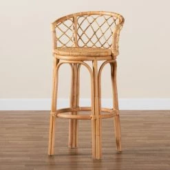 Baxton Studio Orchard Modern Bohemian Natural Brown Rattan Bar Stool -Kitchen & Dining Furniture Sales Store Wholesale20Interiors20Inc 12588xx9xx42cfe8
