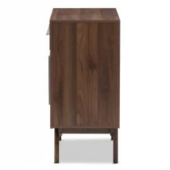 Baxton Studio Ashfield Mid-Century Modern Walnut Brown Finished Wood Sideboard -Kitchen & Dining Furniture Sales Store Wholesale20Interiors20Inc 8015xx4