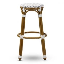 Baxton Studio Joelle Grey and White Bamboo Style Stackable Bistro Bar Stool -Kitchen & Dining Furniture Sales Store Wholesale20Interiors20Inc 8982xx2