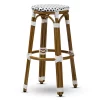 Baxton Studio Joelle Navy and White Bamboo Style Stackable Bistro Bar Stool -Kitchen & Dining Furniture Sales Store Wholesale20Interiors20Inc 8983xx1