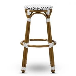 Baxton Studio Joelle Navy and White Bamboo Style Stackable Bistro Bar Stool -Kitchen & Dining Furniture Sales Store Wholesale20Interiors20Inc 8983xx2