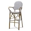 Baxton Studio Marguerite Grey and White Bamboo Style Bistro Stackable Bar Stool -Kitchen & Dining Furniture Sales Store Wholesale20Interiors20Inc 8986xx1